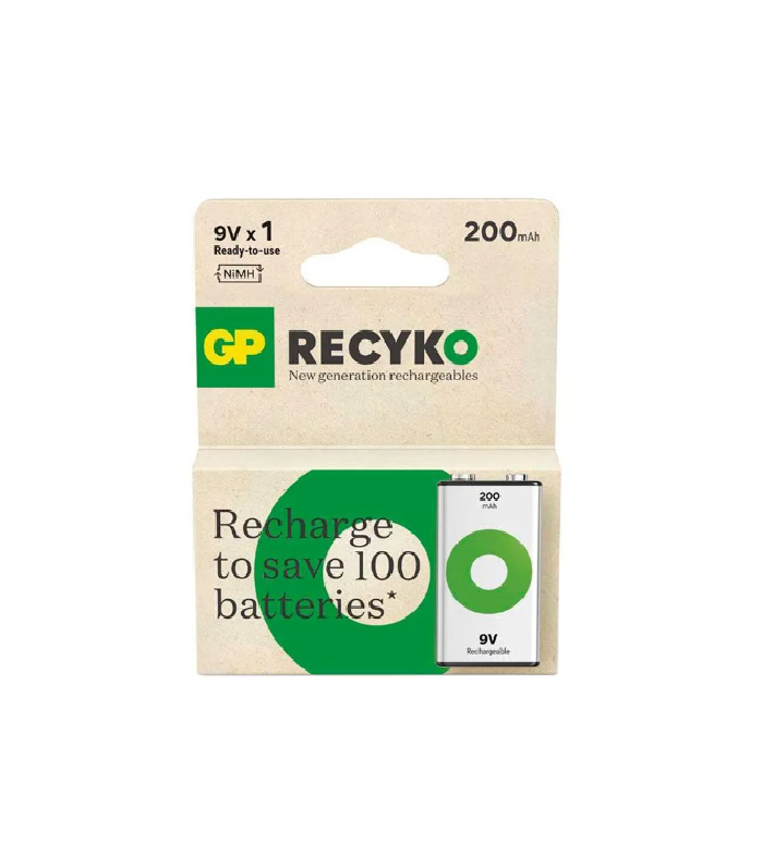 BATERIA RECARGABLE 9V 200mA GP