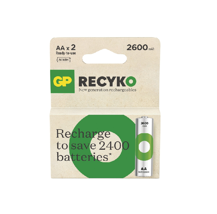BATERIA RECARGABLE AA 2600mA GP RECYCLO